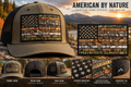 American by Nature 13 Camo Stripe Trucker Hat